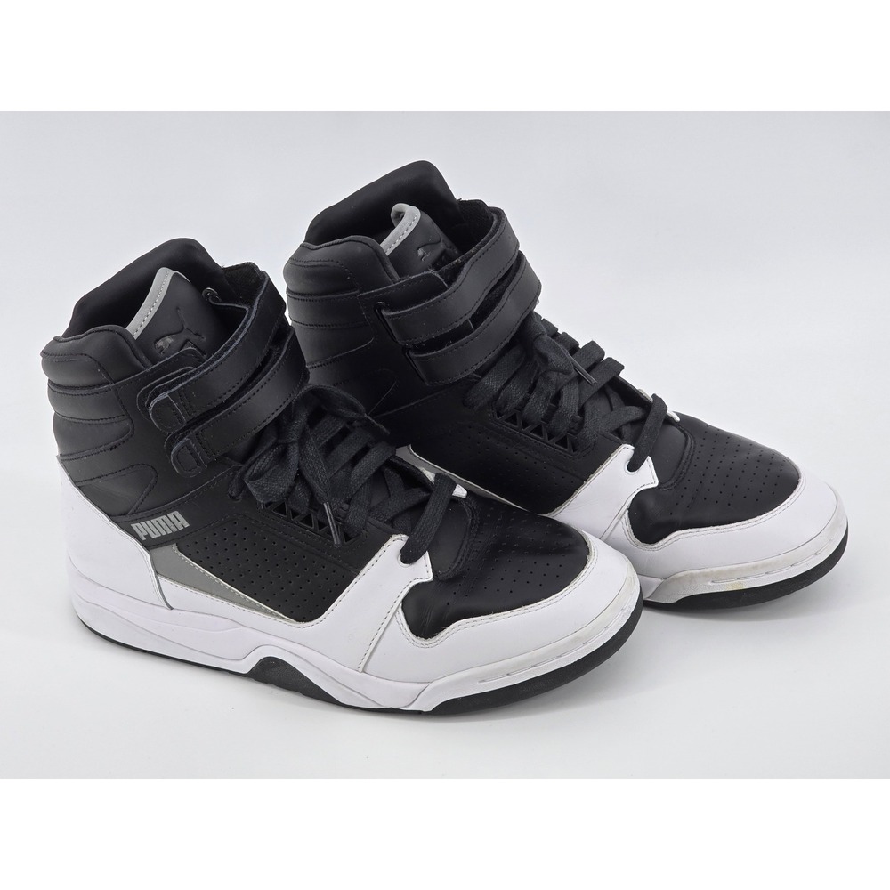 Puma Sky Modern Mens 10 Black White High Top Basketball Sneakers 370594-01
